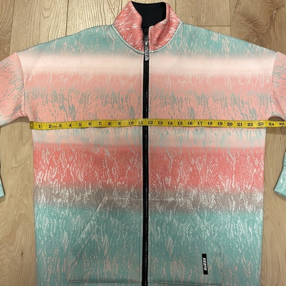 GUESS Corrine Python-Print Full-Zip Jacket, sz S - Picture 11 of 14